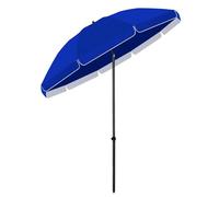 Parasol Extérieur, Parasol De Terrasse, avec Bouton Poussoir Inclinable Et Manivelle, Imperméable, Double Face, Pliable Et Portable, for Jardin, Terrasse, Cour(Blue,3m/9.8ft)