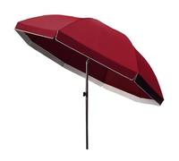 Parasol Extérieur, Parasol De Terrasse, avec Bouton Poussoir Inclinable Et Manivelle, Imperméable, Double Face, Pliable Et Portable, for Jardin, Terrasse, Cour(Wine Red,2.8m/9ft)