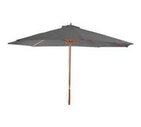 Parasol Florida, Parasol De Jardin, Parasol De Marché, Ø 3,5 M, Polyester/Bois, 7 Kg Gris Foncé Gris