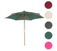 Parasol Florida, parasol de jardin, Ø 3m polyester/bois ~ vert olive