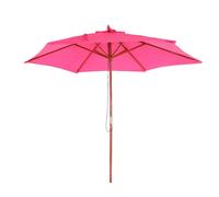 Parasol Florida, Parasol De Jardin Parasol De Marché, Ø 3m Polyester/Bois Rose Rose