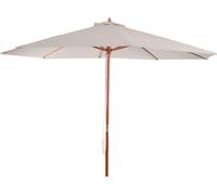 Parasol en bois, parasol de jardin Florida, parasol de marché, 3,5m - crème
