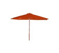 Parasol Florida, parasol de marché, Ø 3,5m polyester/bois 7kg terre-cuite