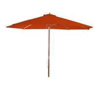 Parasol Florida, parasol de marché, Ø 3,5m polyester/bois 7kg terre-cuite Orange G
