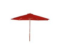 Parasol Florida parasol de marché Ø 3m polyester bois rouge