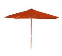 Parasol Florida parasol de marché Ø 3m polyester/bois terre-cuite Orange G