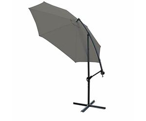 Parasol Gris extérieur Suspendu Cantilever Banane Parasol Patio Sunshade Umbrella 3m Patio Umbrella Gardella Sun Shade Shade