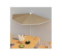 Demi-parasol de Jardin avec Mât Pare-soleil Terrasse Patio Extérieur vidaXL
