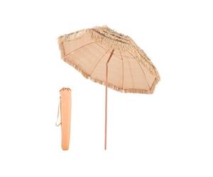 Parasol Hawaïen 243,8cm Inclinable 8 Baleines Métalliques Pour Plage Terrasse Jardin