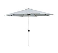 Parasol Hexagonal En Acier - Marbueno Summer - D300 Cm - Blanc - 8 Baleines - Pliable Et Portable - Toit Type Cheminée Multicolore