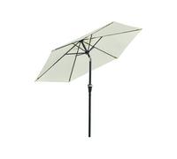 Outsunny Parasol de jardin droit hexagonal inclinable Ø 2,3 x 2,16 m métal polyester 180 g/m² crème