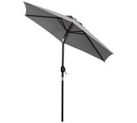 Parasol Hexagonal Inclinable Dim. ? 2,3 X 2,16h M M?Tal Polyester Haute Densit? Gris Gris