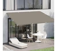 Parasol imperméable 280 x 500 cm Ombreggiante Anti UV 98 % avec corde et Occhiello perTerrazza EsternoProtezione Antivento Tortora