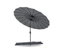 VOUNOT Parasol inclinable 270cm Shanghai avec housse de protection gris