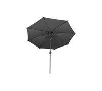 Parasol Inclinable à LED Solaire 2,7 m Gris Jardin Terrasse Auvent Ombre