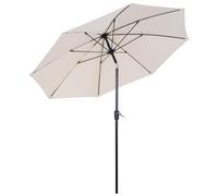 Parasol Inclinable Aluminium Fibre De Verre Polyester Diam?Tre 2,65 M Coloris Cr?Me