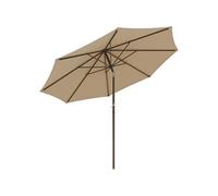 Parasol inclinable de jardin Ø 2,63 m métal polyester beige Beige G