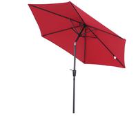 Parasol Inclinable De Jardin Balcon Terrasse Manivelle Toile Polyester Imperm?Abilis?E Haute Densit? 180 G/M? ?2,7 X 2,35h M Alu Rouge Vineux Rouge
