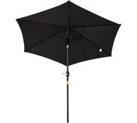 Outsunny Parasol droit inclinable manivelle – toile polyester 180 g/m² Ø2,6×2,35 m aluminium noir