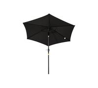 Outsunny Parasol droit inclinable manivelle – toile polyester 180 g/m² Ø2,6×2,35 m aluminium noir