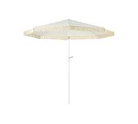Outsunny - Parasol de jardin - Inclinable style bohème à franges - Polyester - Crème beige