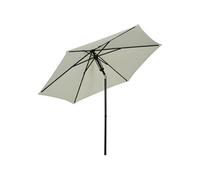 Outsunny Parasol de jardin inclinable parasol droit à poussée manuelle avec aération en métal polyester haute densité 180g/m² dim. Ø 265 x 235H cm gris clair