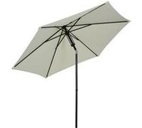 Parasol inclinable octogonal Ø 2,65 x 2,35H m métal époxy noir polyester haute densité 180 g/m² gris clair Gris G