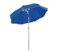 Parasol Inclinable Octogonal ? 190 Cm Tissu Polyester Haute Densit? Anti-Uv Hauteur R?Glable M?T Alu Sac De Transport Inclus Bleu Blanc