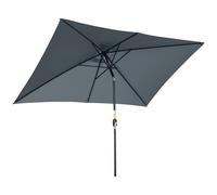Parasol Inclinable Rectangulaire Dim. 2,95l X 1,95l X 2,4h M Gris Gris