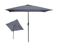 Parasol inclinable rectangulaire gris anthracite 200x300x250 cm - Toile 180 g/m² déperlante