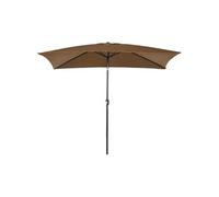 Outsunny Parasol inclinable rectangulaire - toile polyester 180 g/m² - 2,94×1,98×2,55 m marron