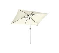 Outsunny Parasol inclinable rectangulaire 2,95×1,95×2,4 m – métal, polyester – Crème beige