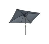 Outsunny Parasol inclinable rectangulaire 2,95 x 1,95 x 2,4 m polyester haute densité gris