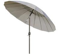 Parasol inclinable rond avec manivelle métal fibre de verre Ø 2,55 m polyester haute densité gris Gris G
