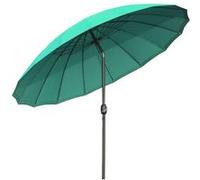 Parasol inclinable rond avec manivelle métal fibre de verre Ø 2,55 m polyester haute densité vert Vert G