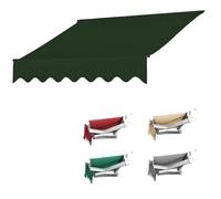 Parasol InVerde 6 x 3,5 m Panno di Ricambio Impermeabile Perda Semelle Rétrattile 300 x 250/400 x 350/500 x 350 cm Tessuto Poliestere di Alta Qualità