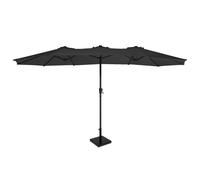Parasol Iseo 460x270cm - Parasol haut de Gamme - Anthracite/Noir | Pied 26 kg inclus