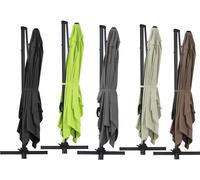 Parasol Jardin D?Port? Alu "Sun 4" - Rectangle - 3 X 4 M + Housse De Protection - Ecru