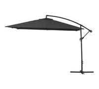 parasol jardin déporté alu ilios 3 - carré - 3 x3 m - noir Noir G