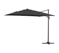 Parasol jardin déporté Alu "Sun 3" - Carré - 3 x 3 m - Noir