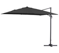 Parasol jardin déporté Alu "Sun 3" - Carré - 3 x 3 m - Noir
