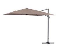 parasol jardin déporté alu sun 3 - carré - 3 x 3 m - taupe Taupe G
