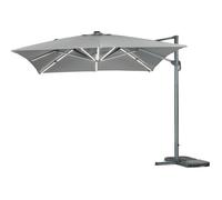Parasol Jardin déporté LED alu Sun 3 Luxe 3 x 3 m - Gris