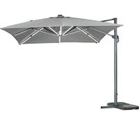 Parasol Jardin déporté LED alu Sun 3 Luxe 3 x 3 m - Gris
