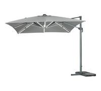 Parasol Jardin déporté LED alu Sun 3 Luxe 3 x 3 m - Gris