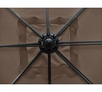 Parasol Jardin déporté Soleil - Carré - 2.5 x 2.5 m - Taupe