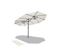 VOUNOT® Parasol de Jardin Double en Aluminium 460x270cm Beige - UV protection 30+