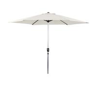Parasol Jardin Droit Alu Sol - Rond - Ø 3m - Ecru