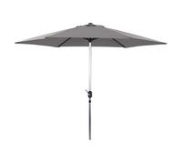 Parasol Jardin Droit Alu "Sol" - Rond - Ø 3m - Gris Gris
