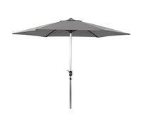 Parasol Jardin Droit Alu Sol - Rond - Ø 3m - Gris